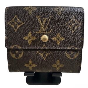 Authentic LOUIS VUITTON Portefeuille Elise Trifold Wallet Monogram #TH1908